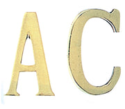 LETTERA B IN OTTONE 75 MM- 10,0 pz