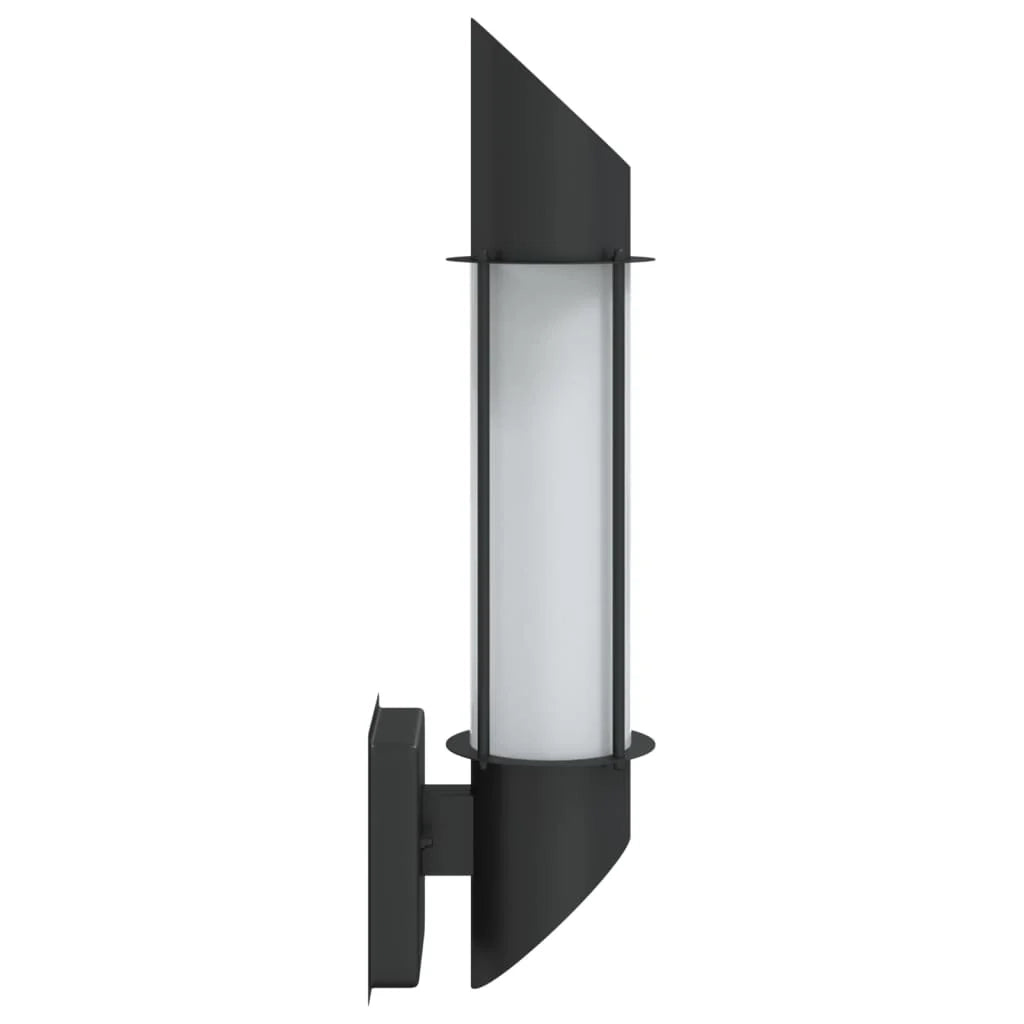 Applique da esterno dal design moderno 10,5 x 14 x 48 cm in acciaio inox nero 02_0056606