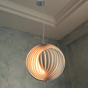 Lampadario tridimensionale a cerchi design moderno bianco E27 LED lampada regolabile pendente cucina ufficio bar 230V
