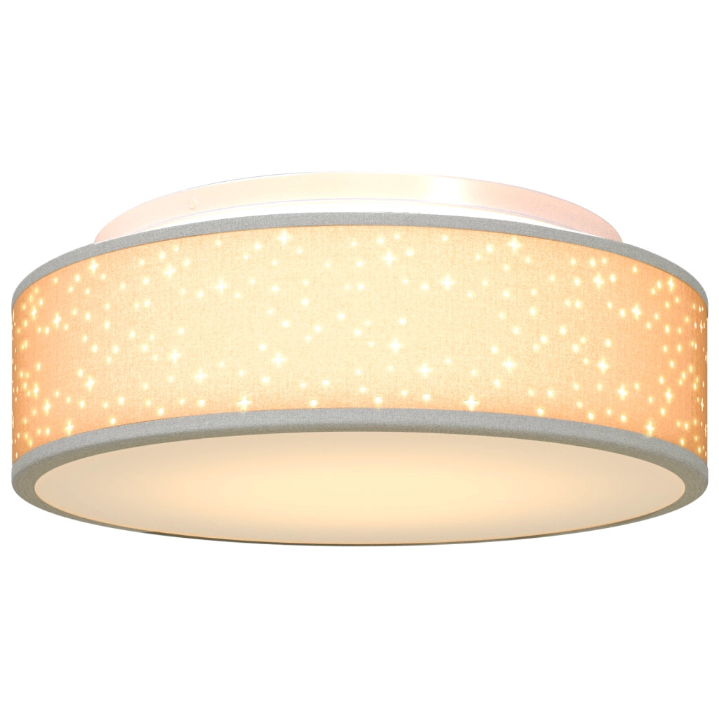 Lampade da soffitto con paralume stellato grigio Ã˜ 38 cm tessuto E27