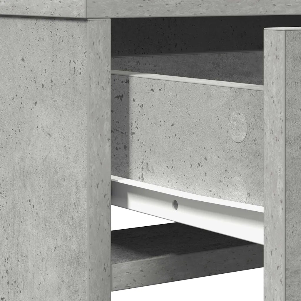 Tavolo da Trucco con cassetto Grigio cemento 50 x 41 x 135 cm 865094