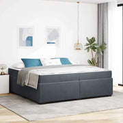 Struttura del letto Grigio scuro 200 x 200 cm Tessuto 3399309