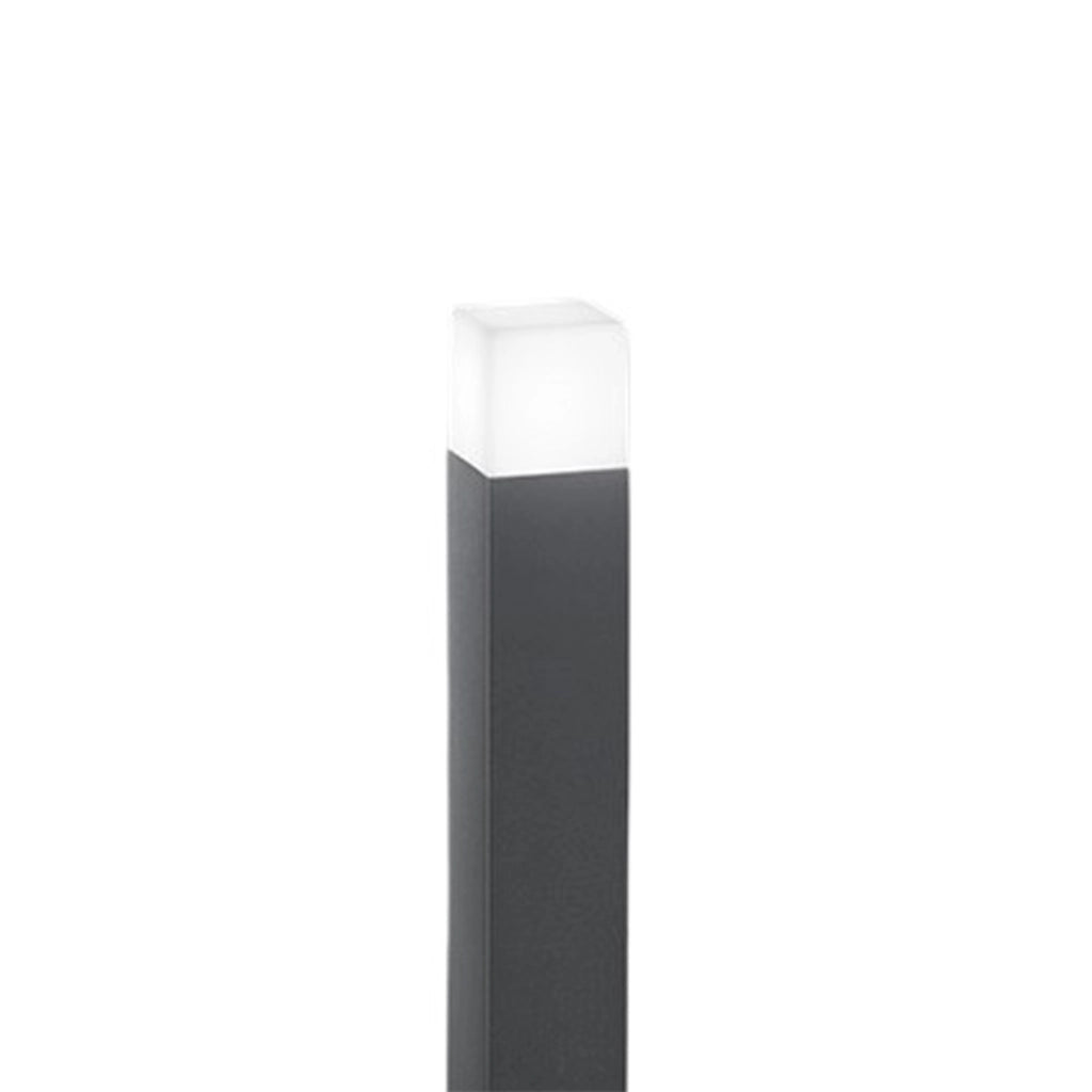 Paletto Esterno Moderno Tower Alluminio Antracite 1 Luce E27 Ip54 H60