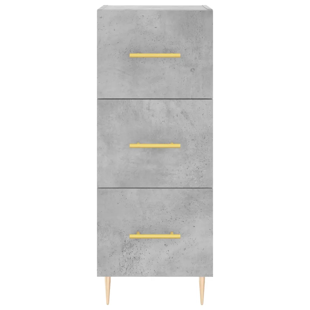 Credenza | Madia | Buffet da pranzo | Armadio da pranzo Grigio Cemento 34,5x34x180 cm in Legno Multistrato