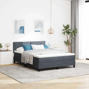 Letto a molle con materasso Grigio scuro 140 x 200 cm Velluto 3339243
