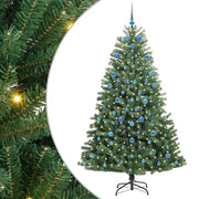 Albero di Natale | Decorazioni natalizie Artificiale con Rami Pieghevoli Verde 210 cm