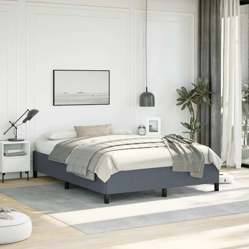 Struttura letto senza Materasso Grigio Scuro 137x190 cm Velluto 347355