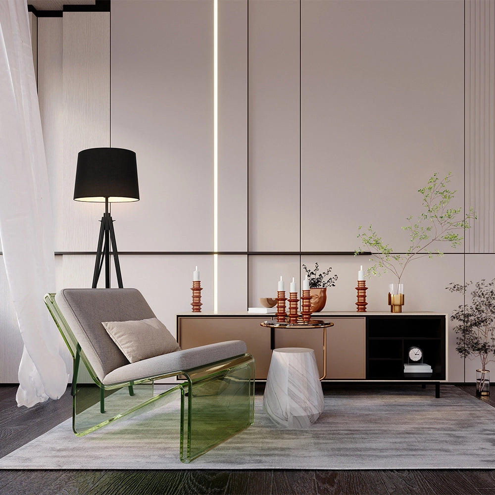 Maytoni Lampada da terra moderna Calvin 1 luce E27 nero metallo cotone