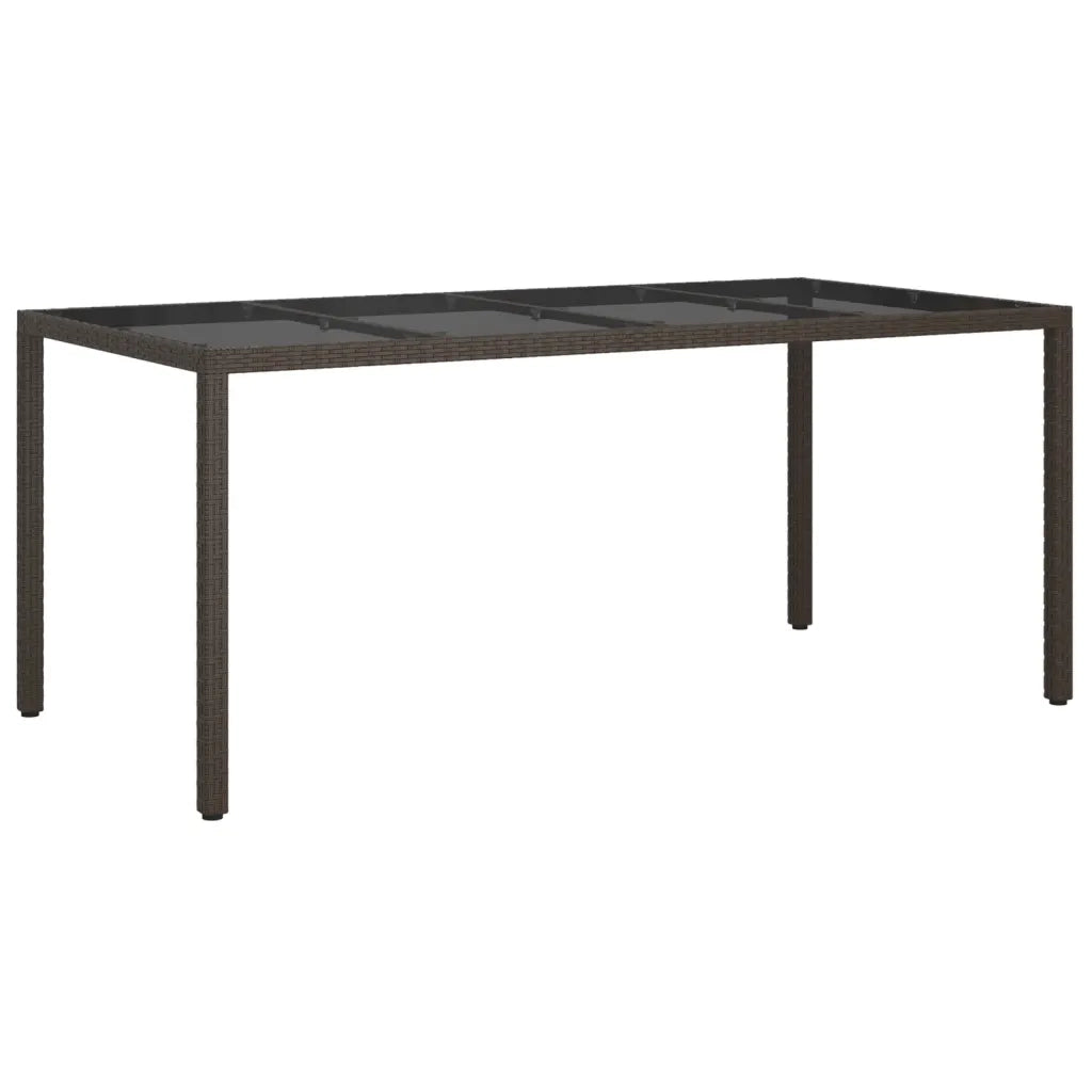 Set da Pranzo da Giardino 9pz con Cuscini Marrone in Polyrattan 3187313
