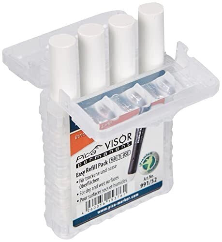 Pica 991-52 VISOR Permanent Mine di Ricambio Set 4 Pezzi 10 mm colore Bianco