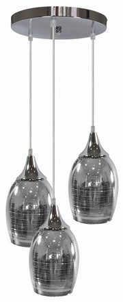 Lampadario Candellux Marina 33-60181 3xE27 cromo vetro