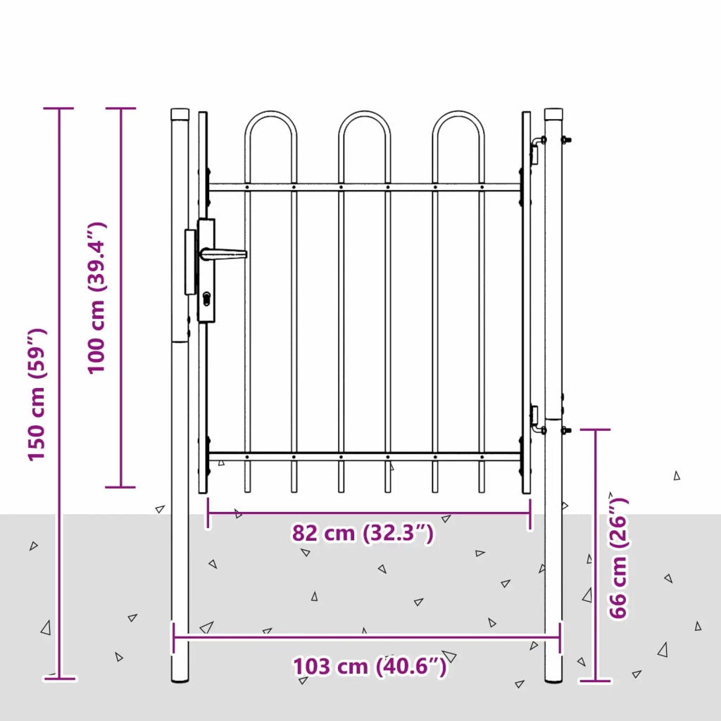 Cancello per recinzione BOXTEL 103 x 150 cm 42008867
