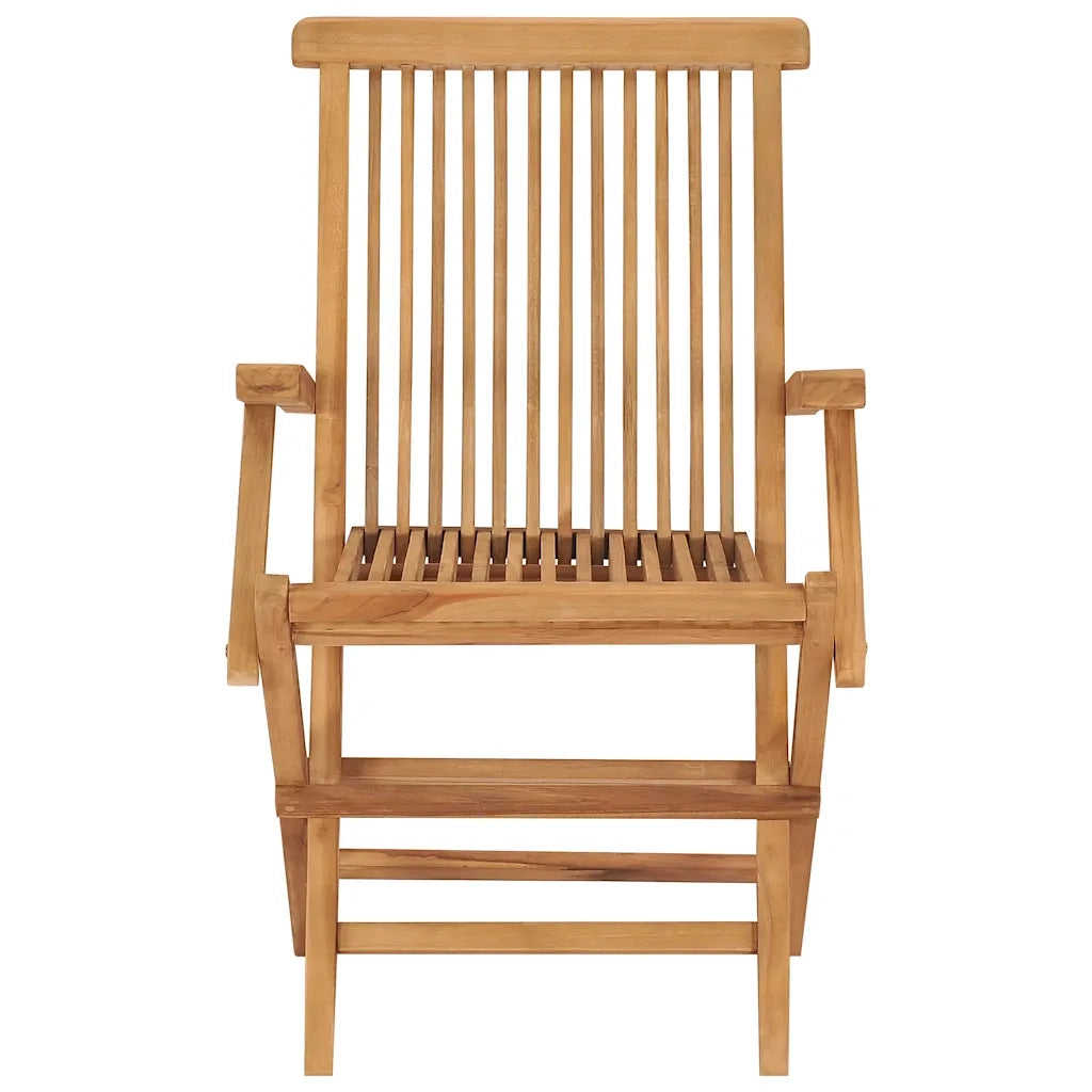 Sedie da Giardino Pieghevoli 2 pz in Legno Massello di Teak 41999