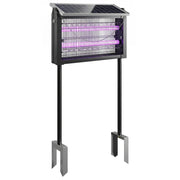 Lampada Antizanzare da Esterno 45x18x90 cm a Energia Solare con Rete di Protezione Nero