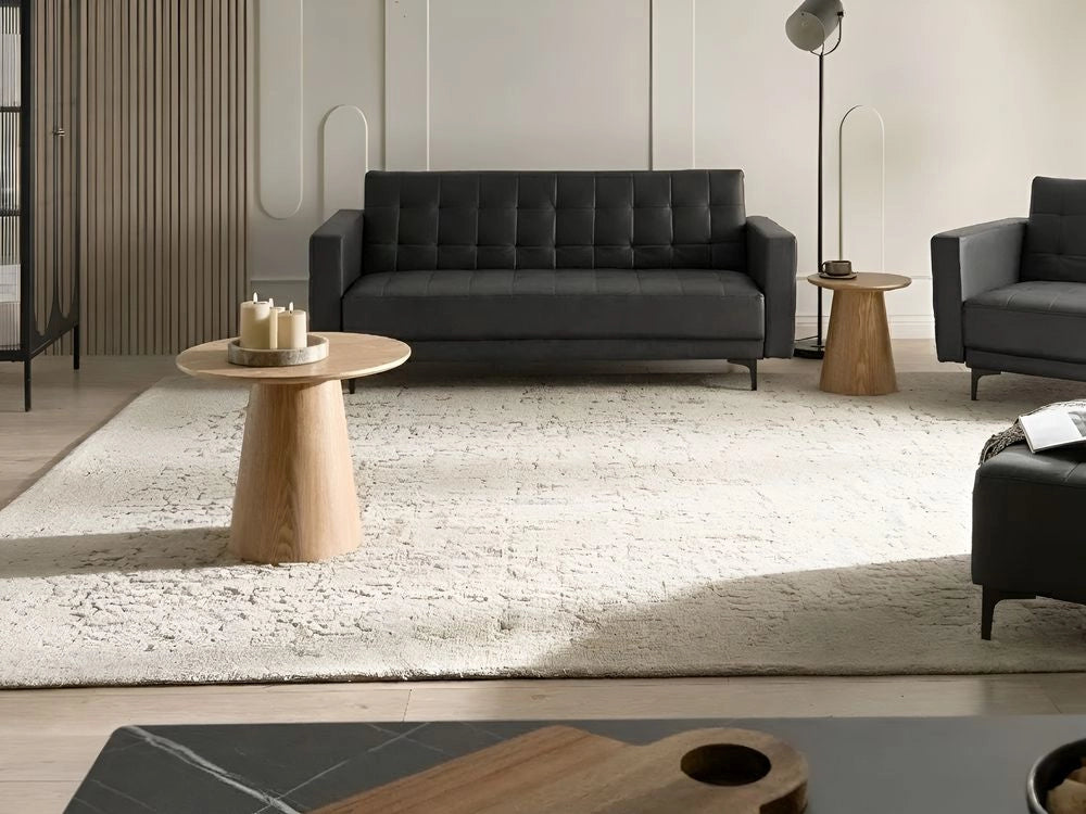 Chaise longue in ecopelle nera trapuntata moderna soggiorno divano reclinabile gambe argento braccioli