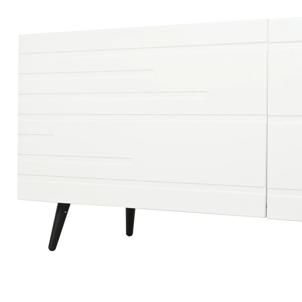 Mobile TV Basso con 3 Ante ¨C Xylo ¨C Bianco, MDF, 180x40x48 cm