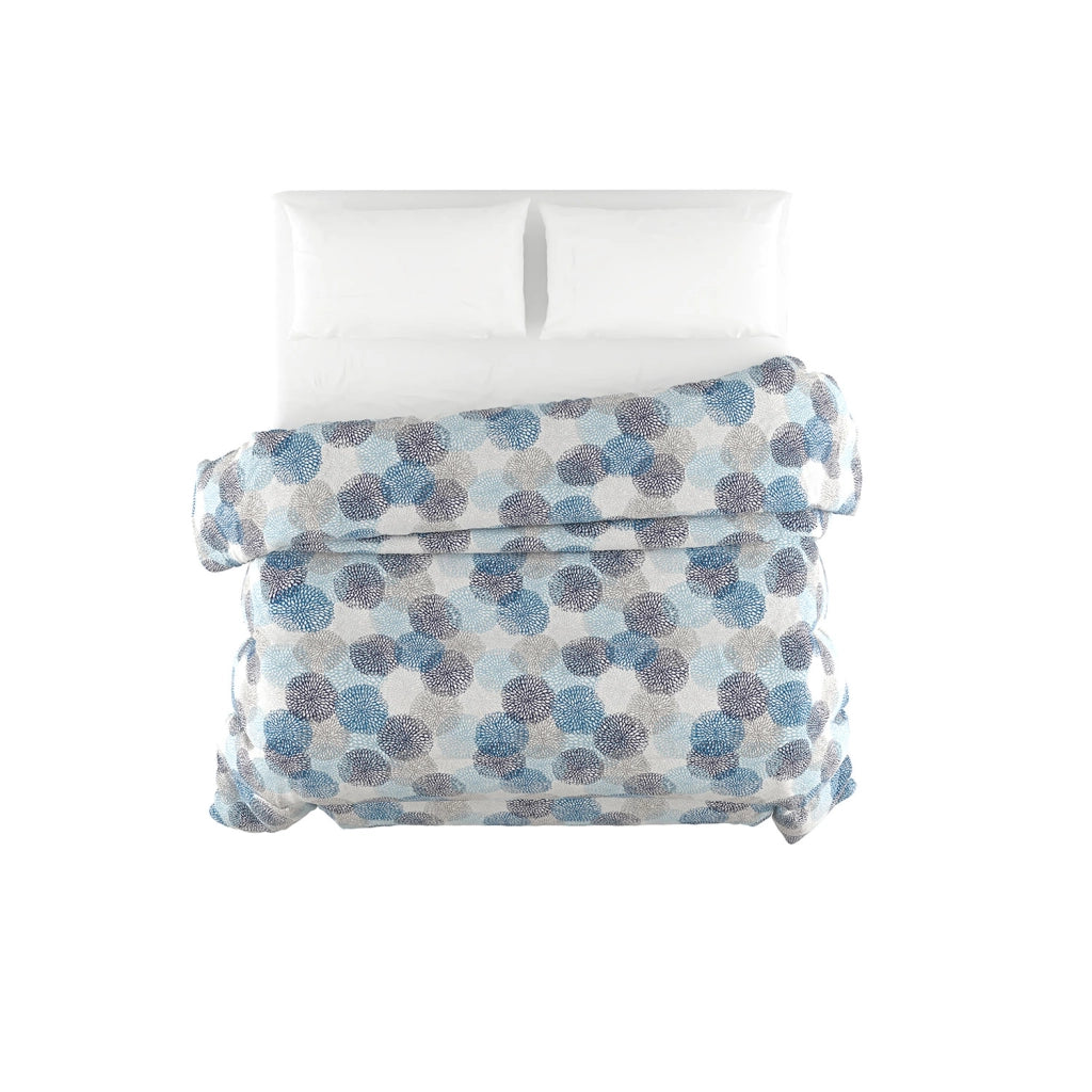 Trapunta Invernale Singola Stampata in Microfibra 200gr Soffioni Blu