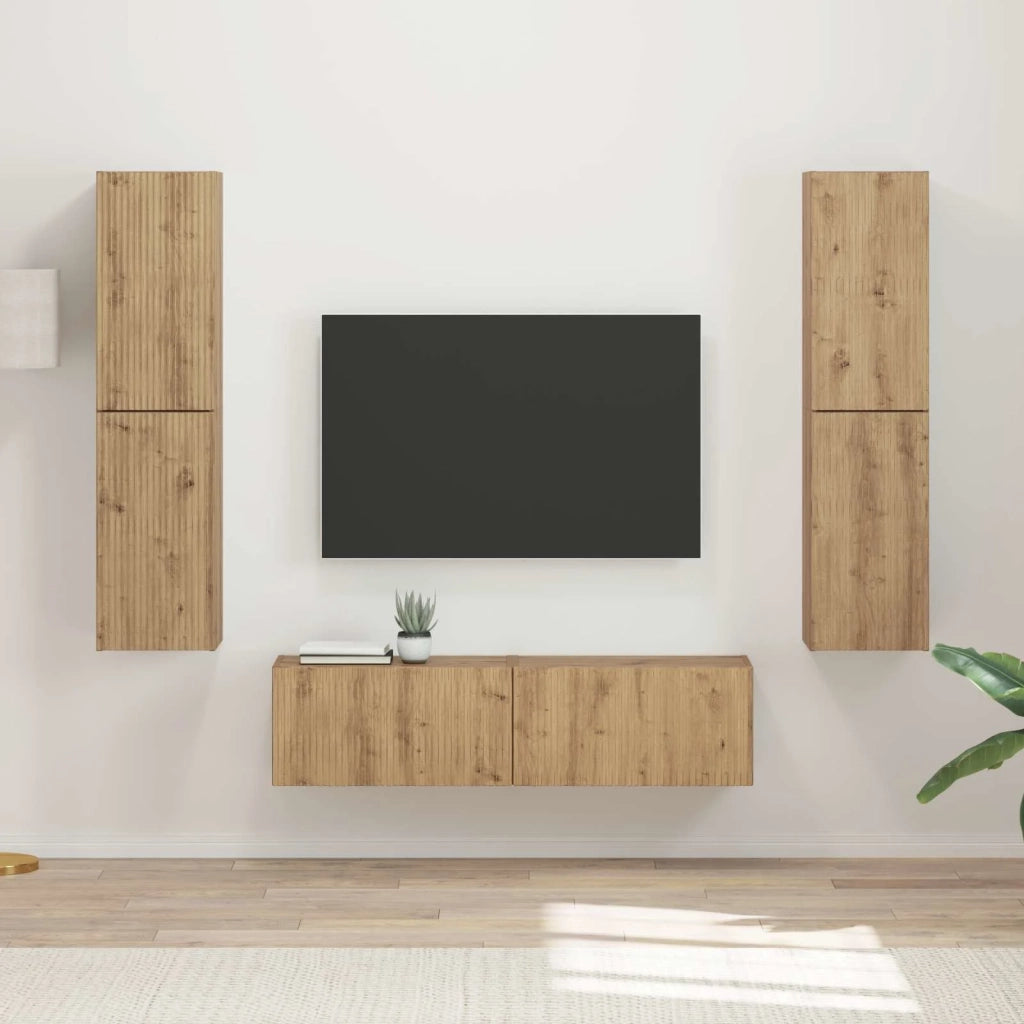 Set mobile TV 6 pcs Rovere artigianale Legno multistrato 3409131