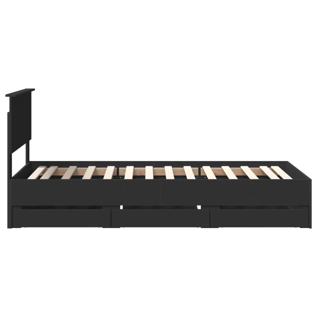 Struttura del letto Nero 90 x 200 cm Legno Ingegnerizzato