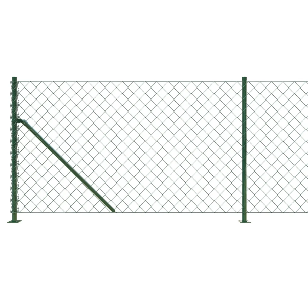 Recinzione a Rete con Flangia Verde 1x25 m 153945