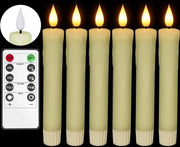 Luci a candela con fiamma oscillante - Candelabri a candela con telecomando - Batterie - Candele vere - Ivoia - Candelabri elettrici con effetto fiamma - Decorazione natalizia - Casa - Tavolo - Camera