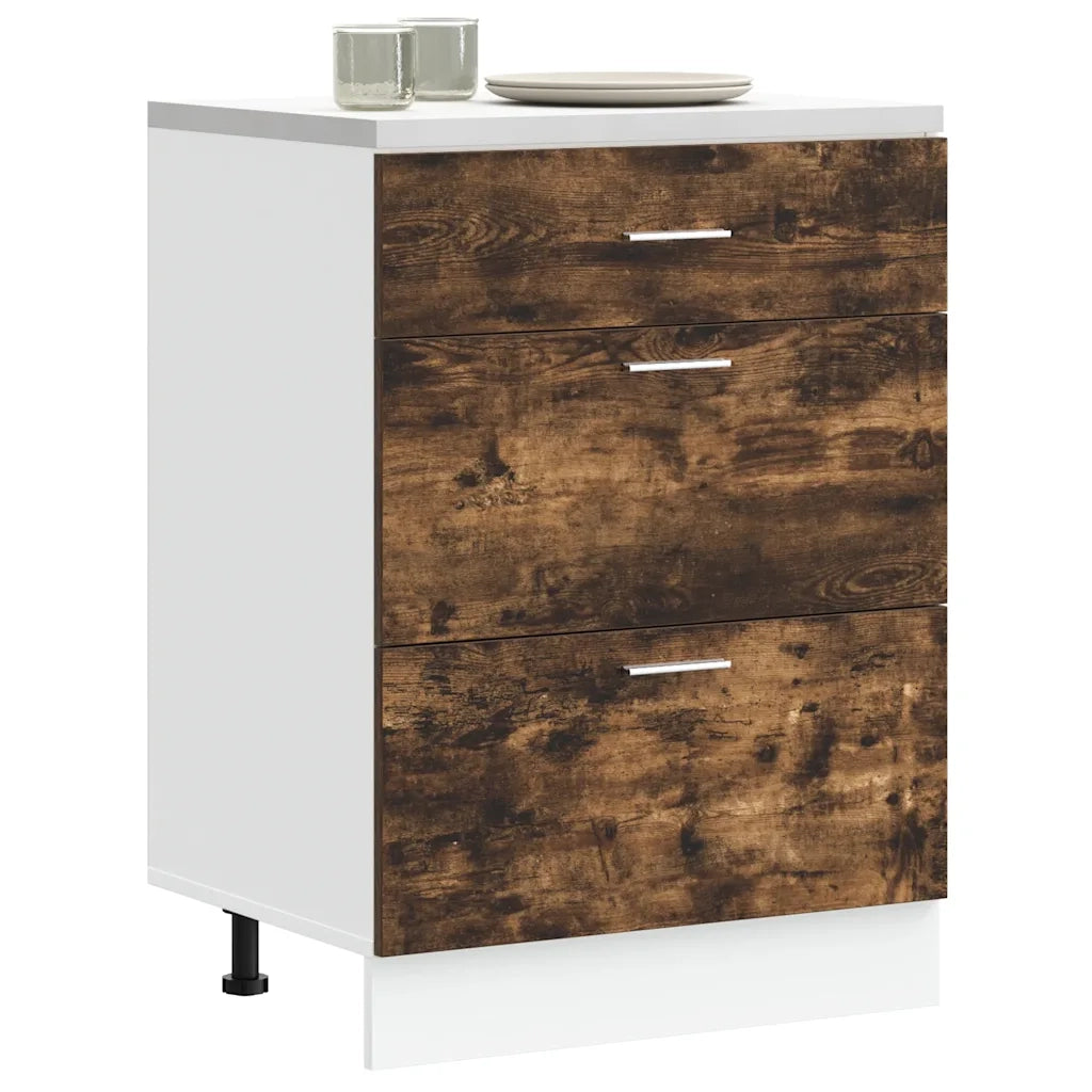 Base da Cucina Â“LyonÂ” Rovere Fumo in Legno Multistrato