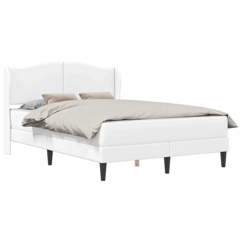 Struttura del letto con testiera Bianco 120 x 190 cm Similpelle 3415147