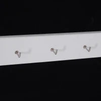 Armadio Portagioielli Portagioie Specchio Regolabile 20 Luci LED, Legno, Bianco, 40x37x146 cm