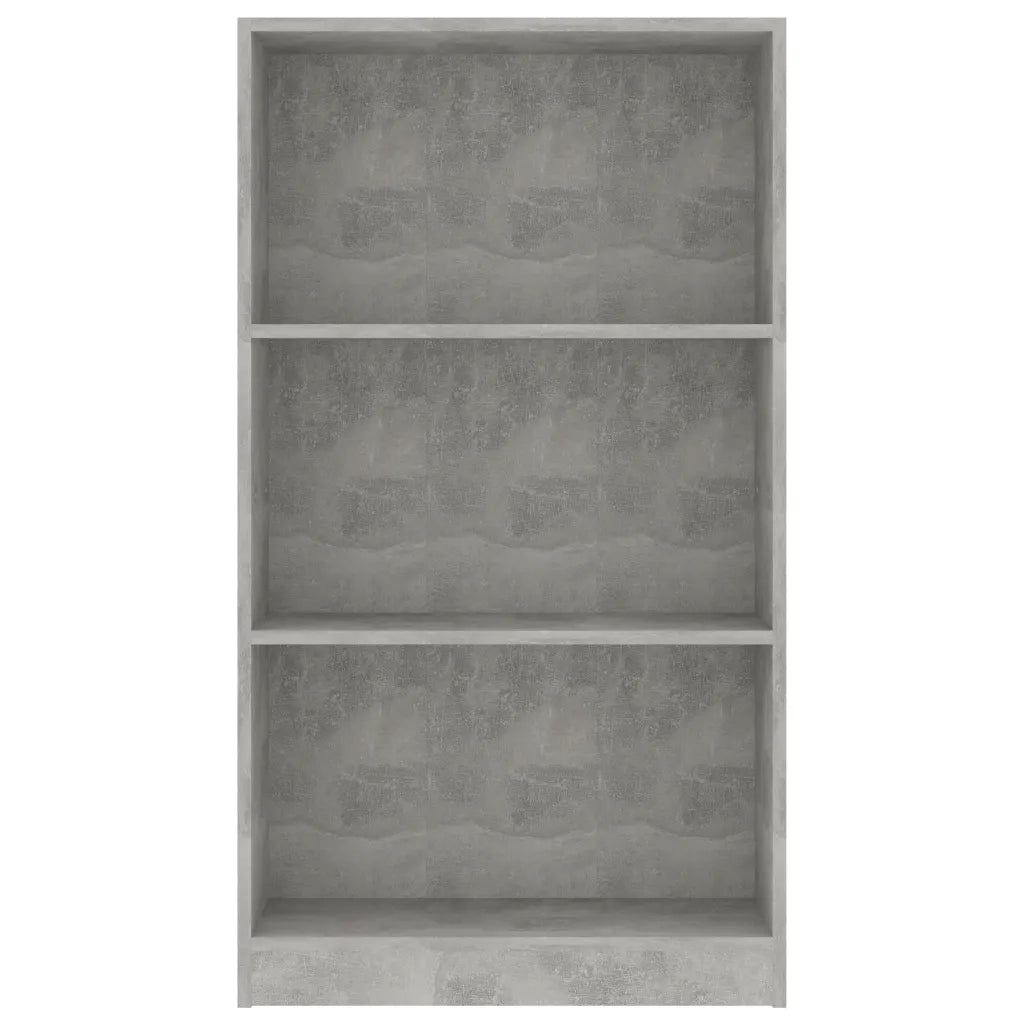 Libreria a 3 Ripiani Cemento 60x24x109 cm in Legno Multistrato 800868