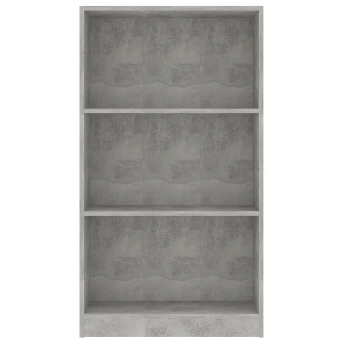 Libreria a 3 Ripiani Cemento 60x24x109 cm in Legno Multistrato 800868