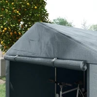 Capanno Porta Attrezzi e Tenda Garage per Bici e Moto con Copertura Anti-UV, 1.6x2m, Grigio Scuro
