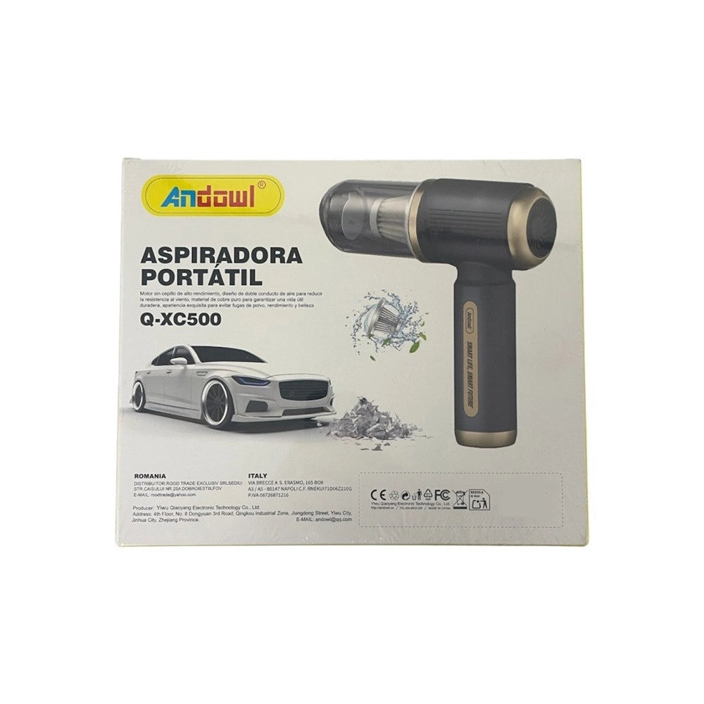 Trade Shop - Aspirapolvere Elettrico Portatile Ergonomico Per Pulizia Auto Con Filtro Rimovibile Q-xc500 -
