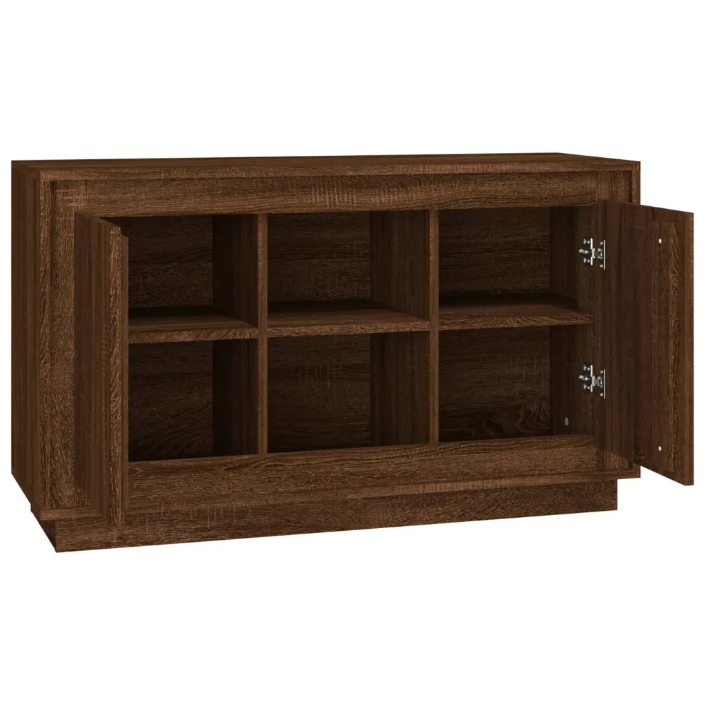 Credenza Rovere Marrone 102x35x60 cm in Legno Multistrato 831884