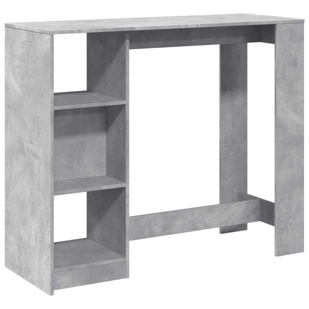 Tavolo Bar Ripiano Grigio Cemento 124x46x103,5 cm Multistrato