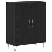 Credenza | Madia | Buffet da pranzo | Armadio da pranzo Rovere Nero 69,5 x 34 x 90 cm Legno multistrato