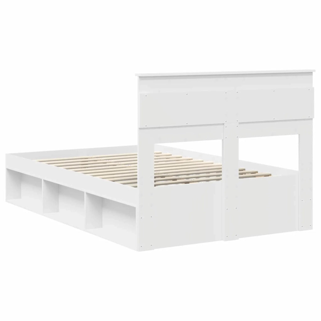 Struttura del letto Bianco 120 x 190 cm Pino massello 3409775