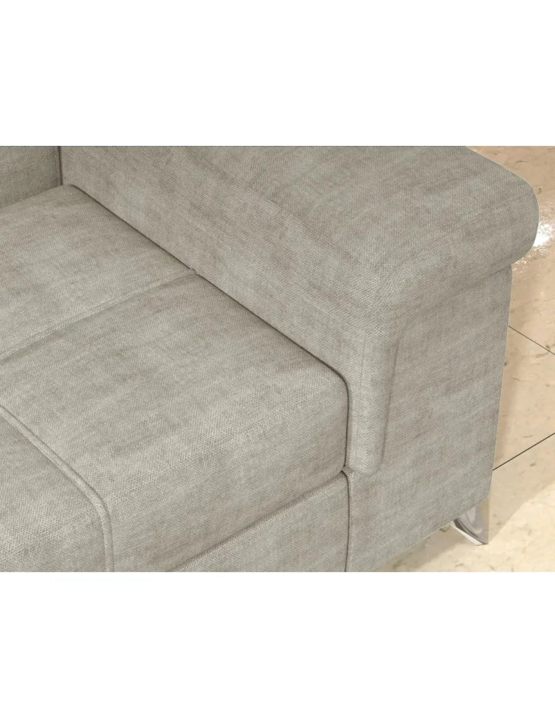 Divano angolare convertibile PALAZZO 4 posti beige – angolo destro con baule