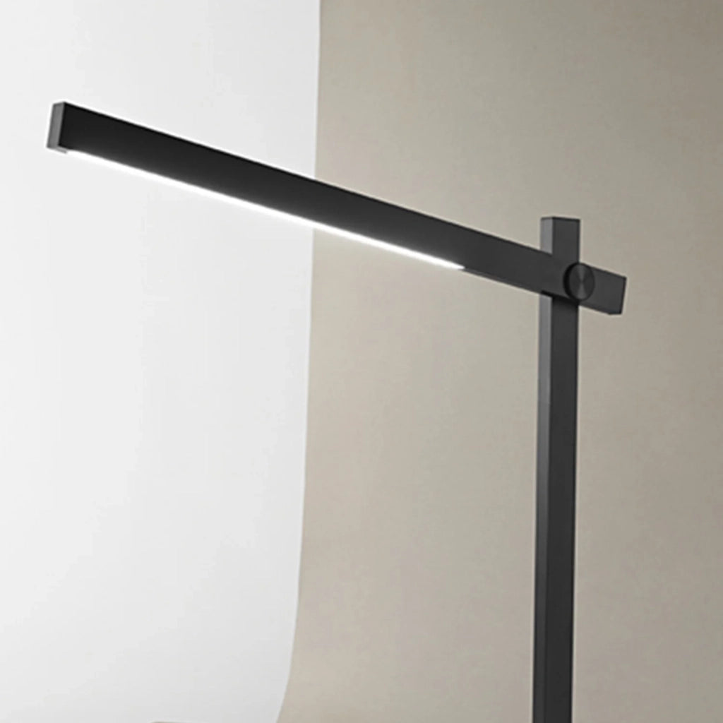 Lampada Da Scrivania Contemporanea Ruler Metallo Nero Acrilico Led 7W 3000K
