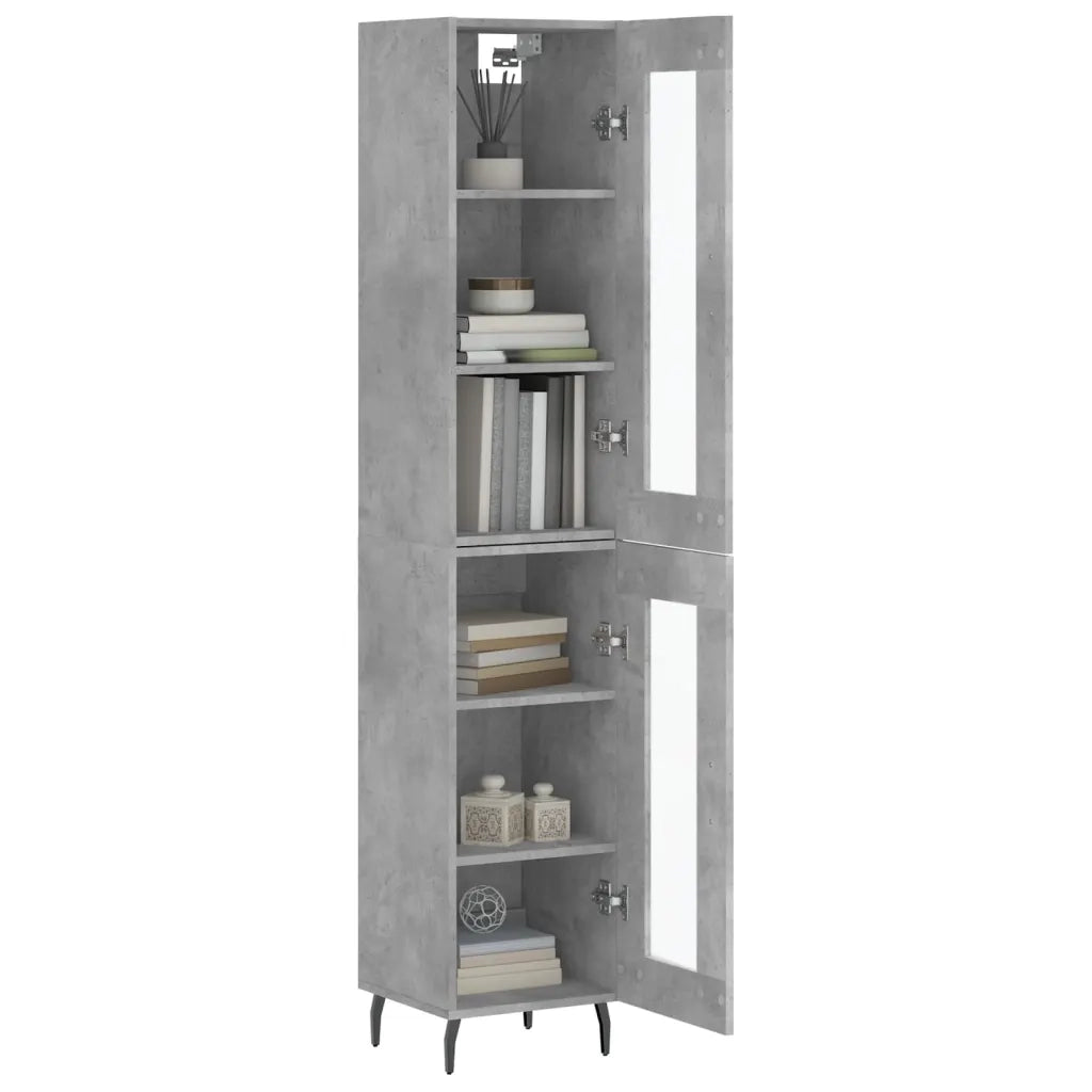 Credenza Grigio Cemento 34,5x34x180 cm in Legno Multistrato 3199445