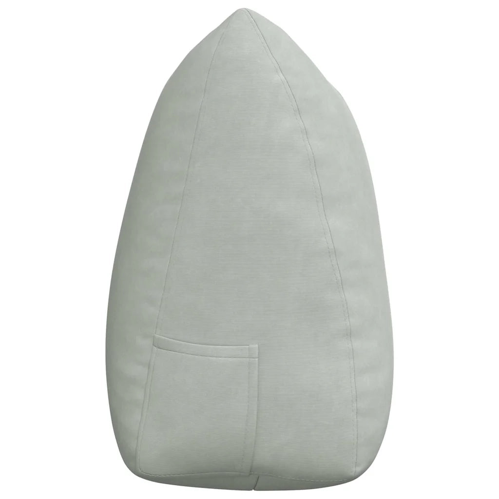 Cuscino per Schiena Grigio chiaro 140 x 24 x 50 cm Velluto 42014516