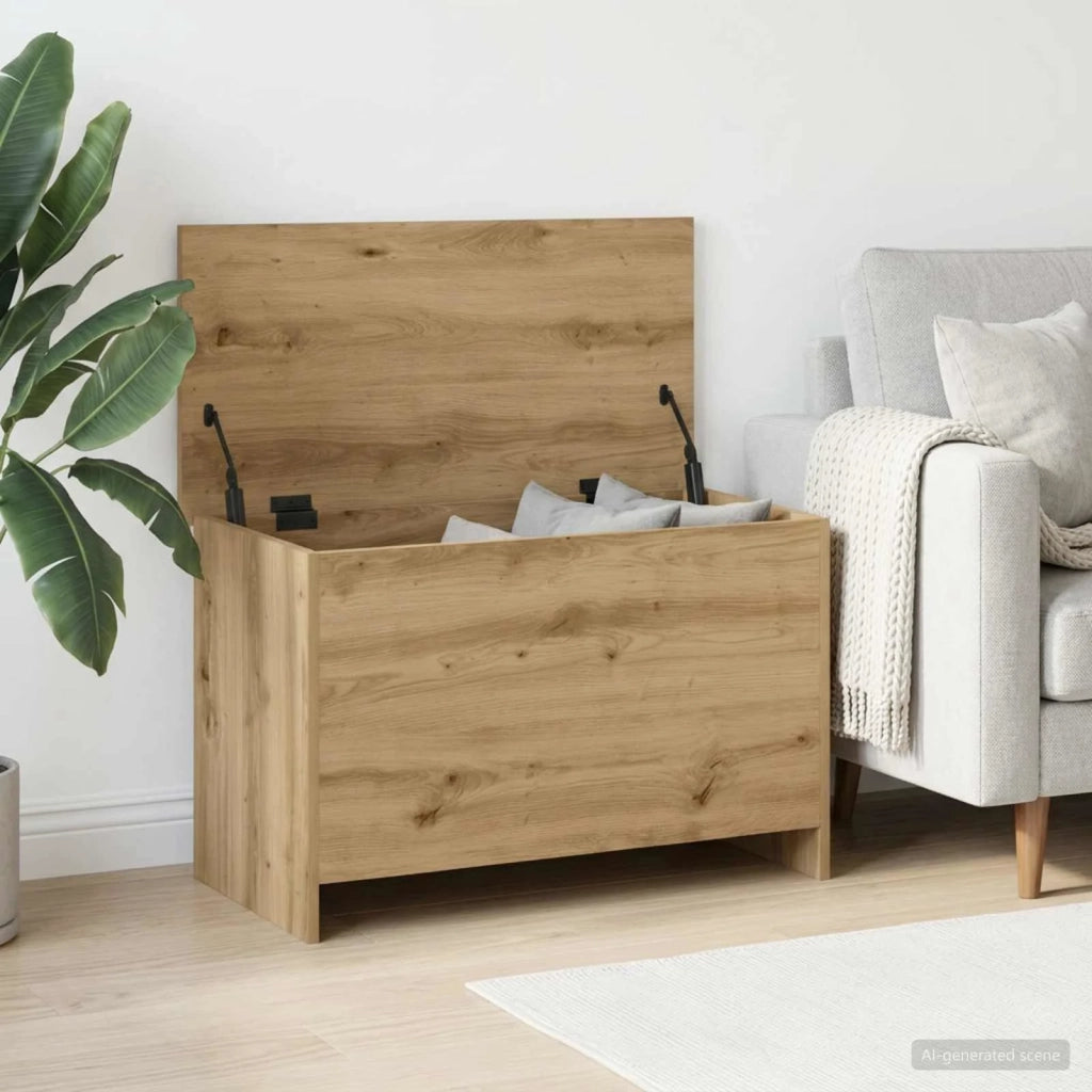 Cassa di stoccaggio Rovere Artigianale 80 x 40 x 50 cm 8011266