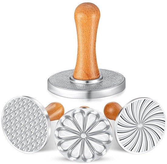 Stampo per biscotti, stampo a forma di torta con manico in legno, forme per biscotti a forma di torta per la cucina DIY, torta di cioccolato fatta in casa, stampi per biscotti, macchina per biscotti per feste per la preparazione del dolce
