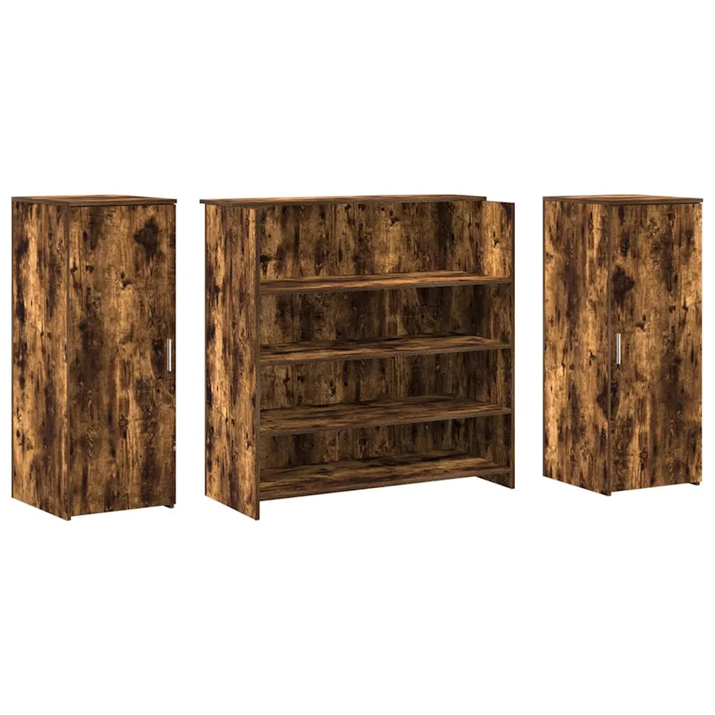 vidaXL Banco Reception Rovere Fumo 180x50x103,5cm in Legno Multistrato