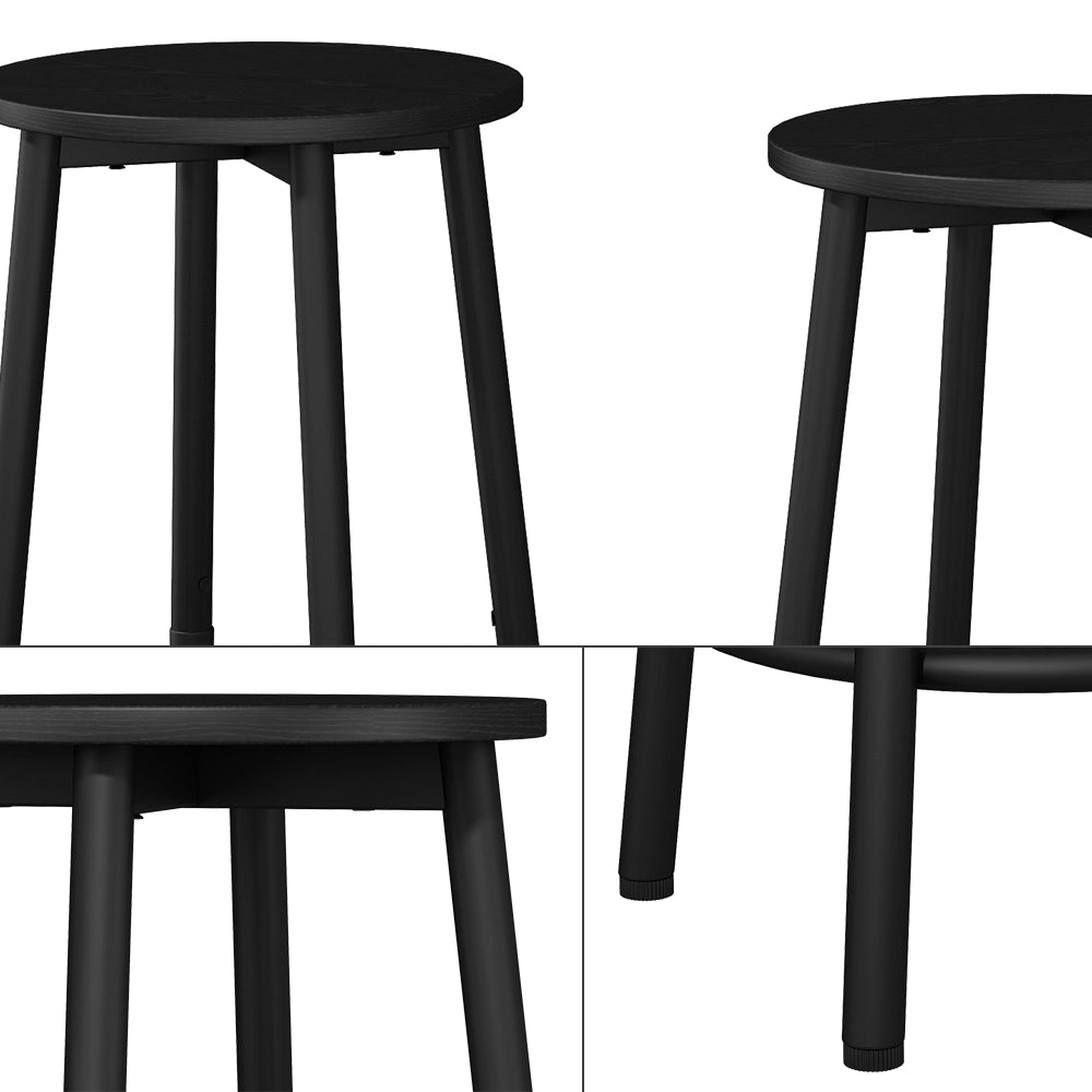 Vicco Set di 2 sgabelli da bar Nero 31.5 x 64 cm 2 parti