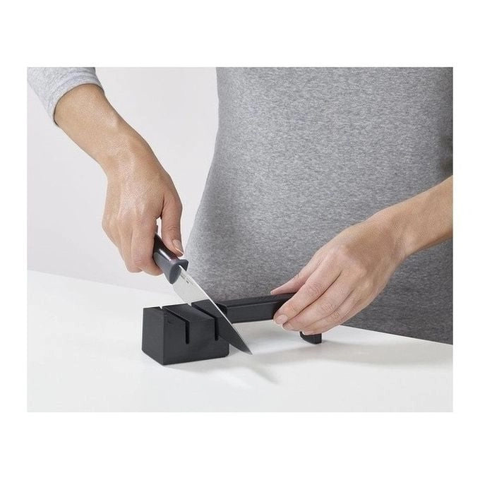 Joseph Joseph 10537 Elevate Set di coltelli con blocco 5 pezzi Acciaio inossidabile giapponese con affilacoltelli colore Nero