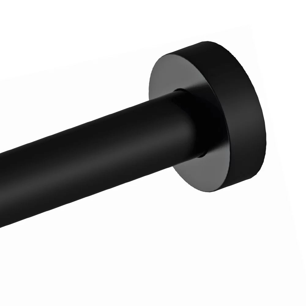 Braccio doccia tondo 30 cm nero opaco in ottone