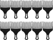 Set di pettini a 10 pezzi per capelli ricci - Set di pettini in plastica per stile e detangling - Adatto per capelli afro, ricci e ondulati