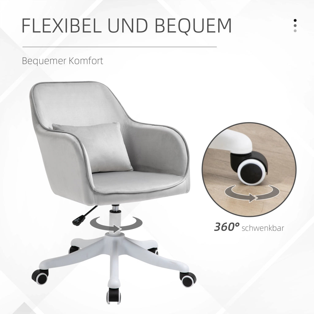 Sedia da ufficio massaggiante ergonomica girevole ¨C zephmum ¨C grigio tessuto
