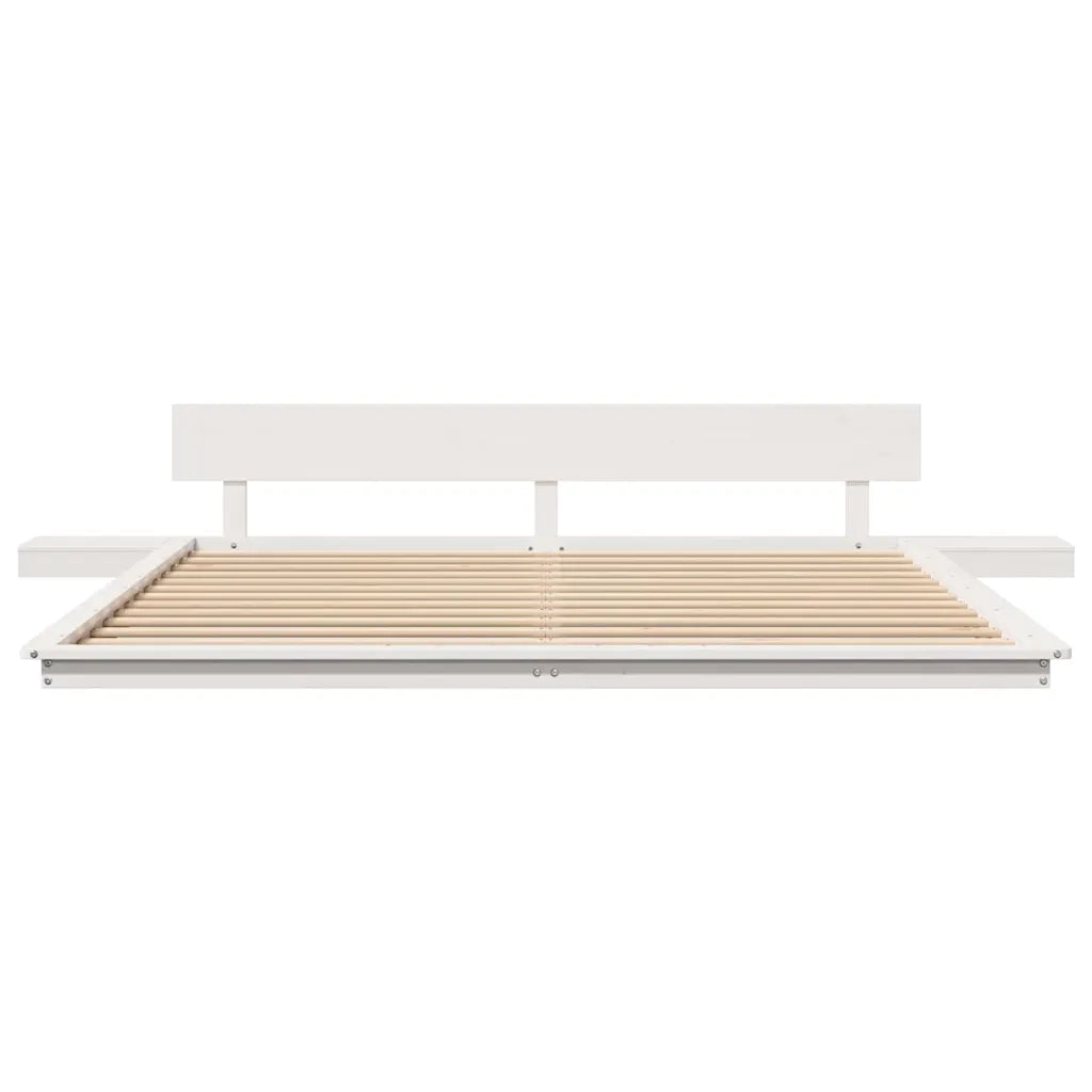 Struttura del letto Bianco 200 x 200 cm legno