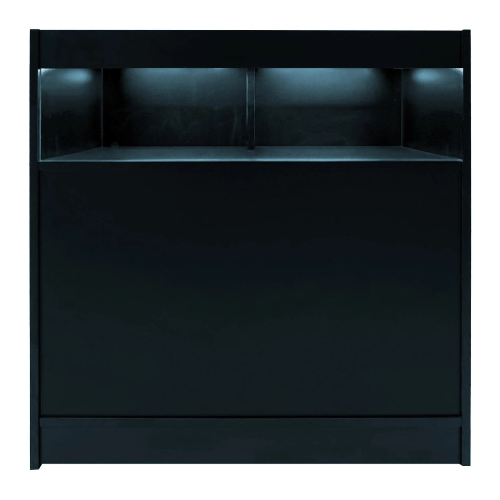 Set Banconi Negozio Iris LED B900 CM60 Nero con Vetrina e Serratura